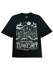 Breathable DTG printed Graphic Witching Town T-shirt - DIAI