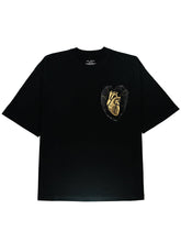 DIAI-Heart On Chest Graphic Black Tee - DIAI