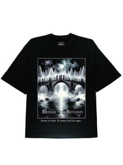 Horroric Moonlight Bridge for Halloween Graphic Tee - DIAI