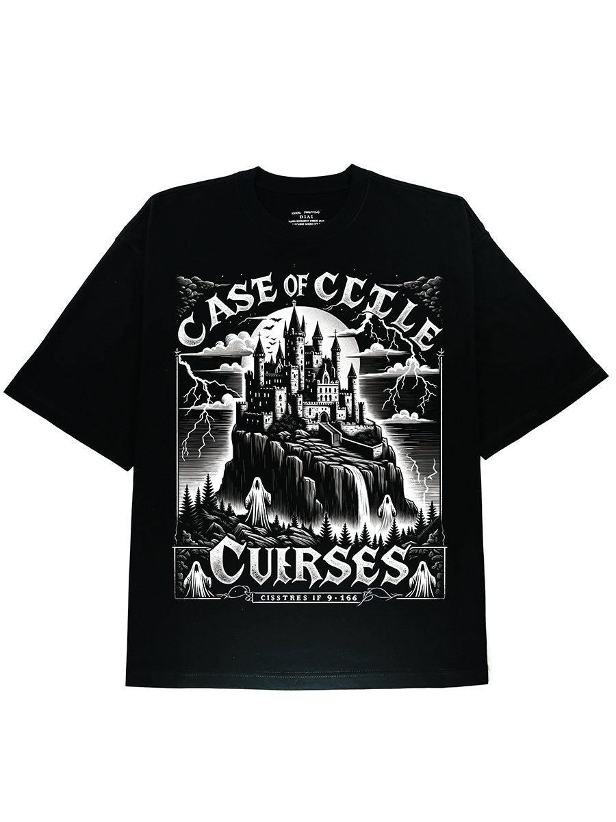 Image of Horroric Castle Printed with Newest DTG Black Tee - DIAI