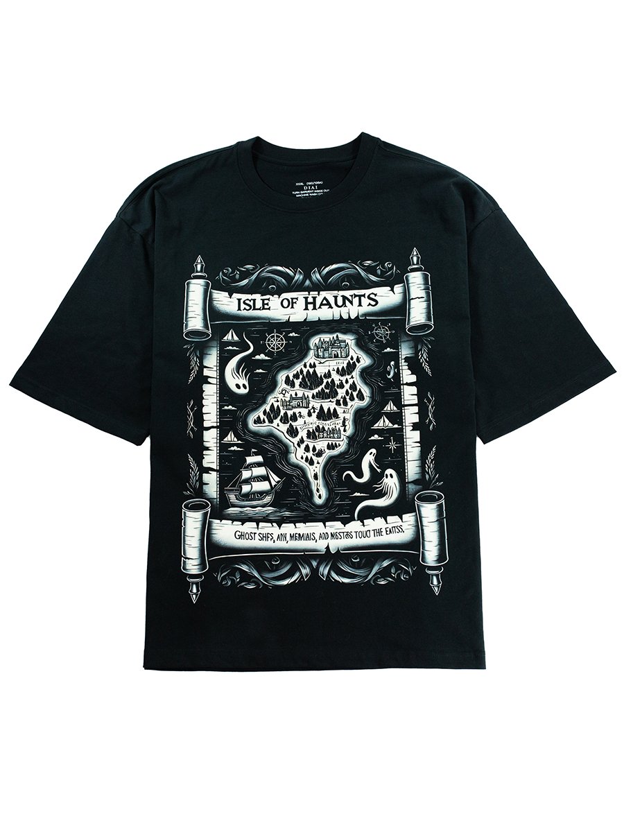 Isle of Haunt horroric Graphic Tee for Halloween - DIAI
