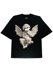 Little Angel Wearable Artistry in Statue-Inspired Graphic Tees - DIAI