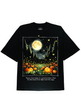 Moonlight Forrest Pumpkim Garden Graphic T-shirt for Halloween - DIAI