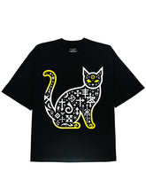 Purr-fectly Stylish: Black Shirt with Adorable Cat Design - DIAI