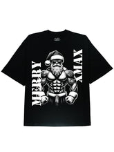 Santa Claus Christmas Graphic Tee, Soft and Comfortable Black Cotton Shirt - DIAI