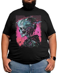 Stylish and Comfortable Skeleton Graphic Black Cotton Tee Shirt - DIAI