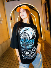 The Carnival of shadows Printed Graphic Tee for Spooky Night - DIAI