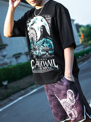 The Carnival of shadows Printed Graphic Tee for Spooky Night - DIAI