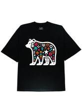 Timeless Style for Wildlife Enthusiasts Black T-Shirt with White Bear Design - DIAI